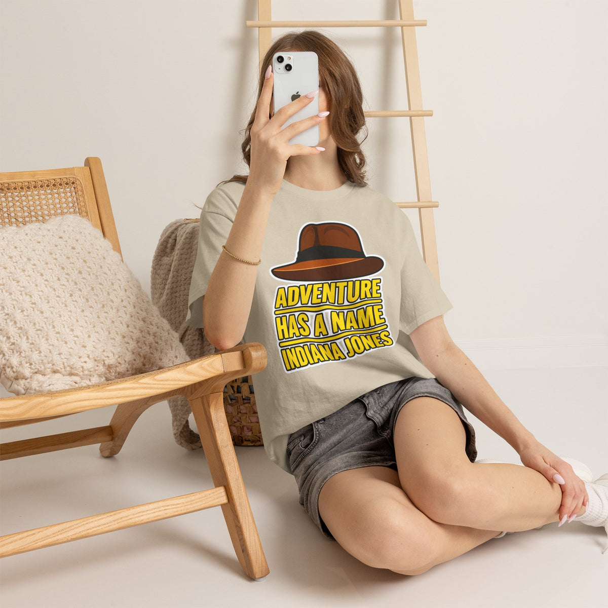 Adventure Has a Name Indiana Jones Graphic Cotton T-Shirt