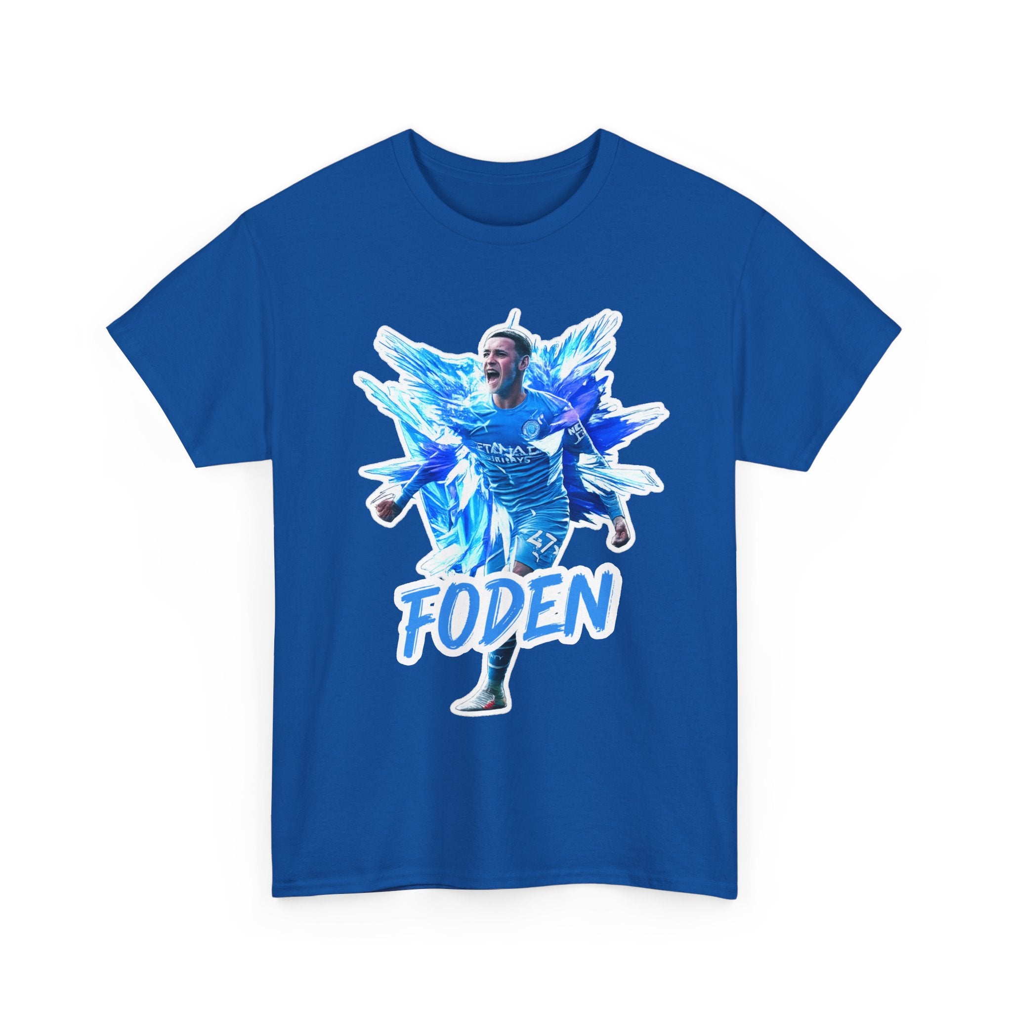 Phil Foden Manchester City Soccer T‑Shirt — Blue Graphic Football Fan Tee