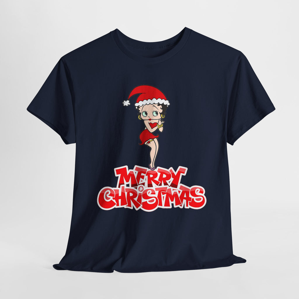 Christmas Betty Boop Tee - 'Merry Christmas' Holiday Graphic Shirt