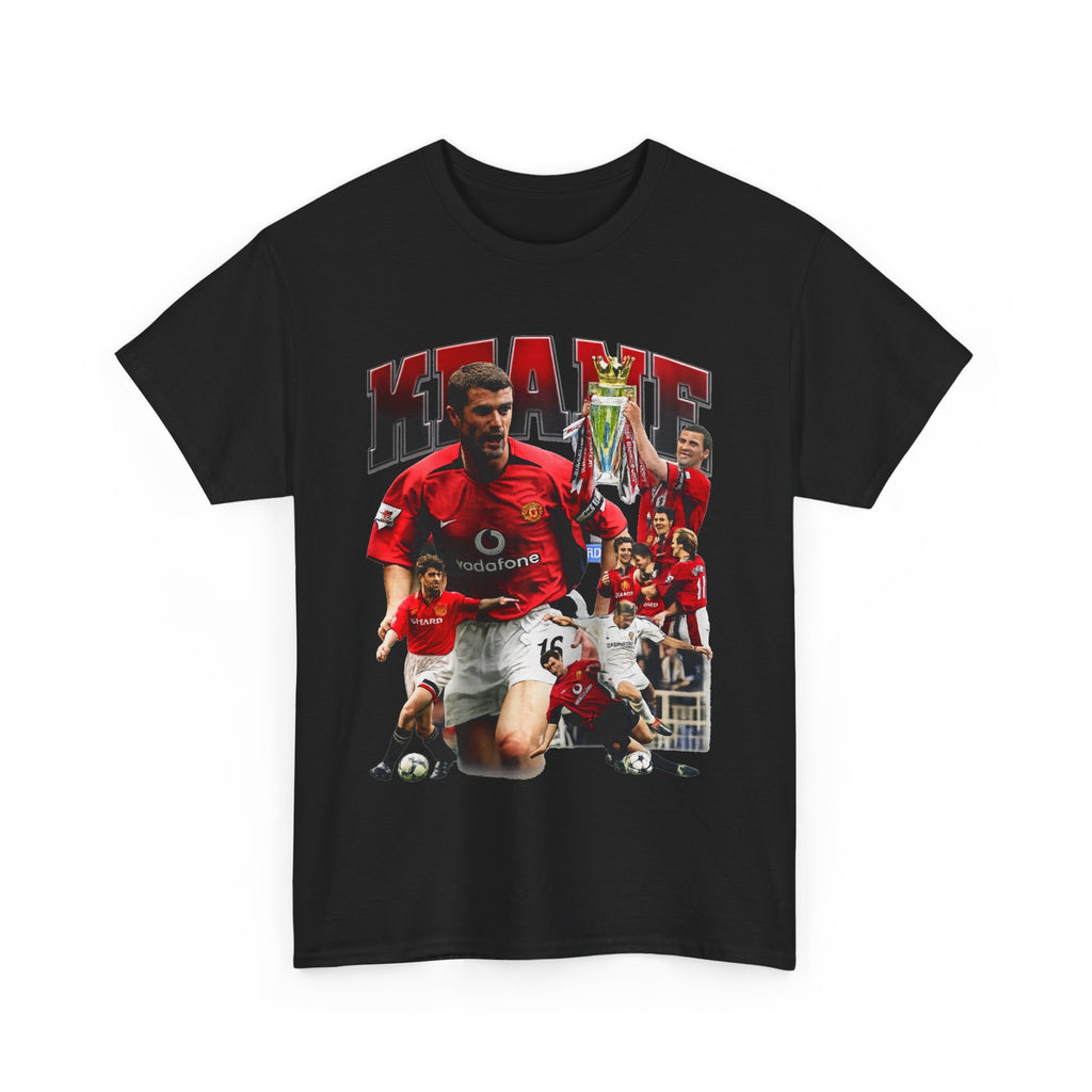 Roy Keane Football Legens Collage Tee — Retro Man United Tribute Shirt