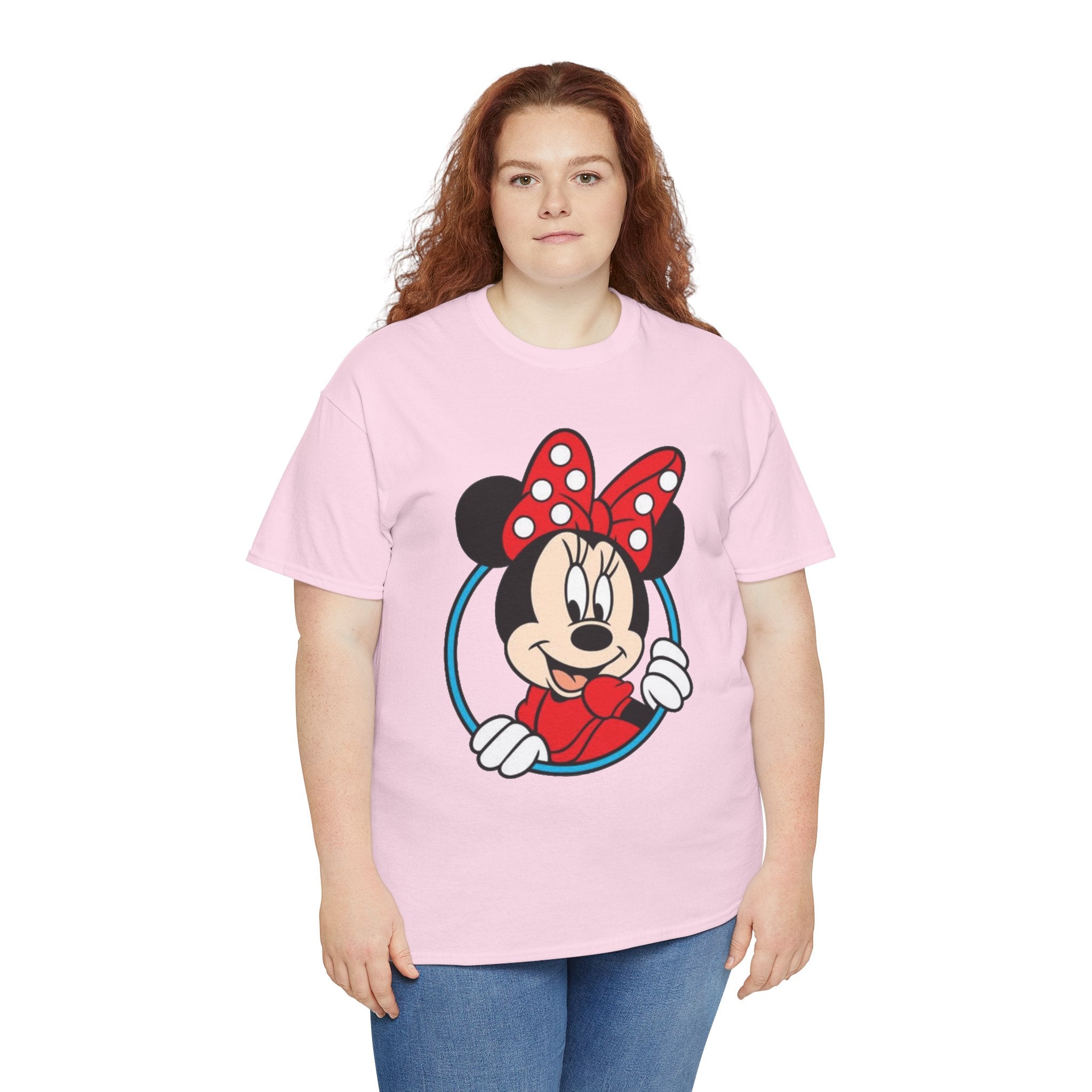 Minnie Mouse Retro Peeking Cotton T-Shirt / Tee