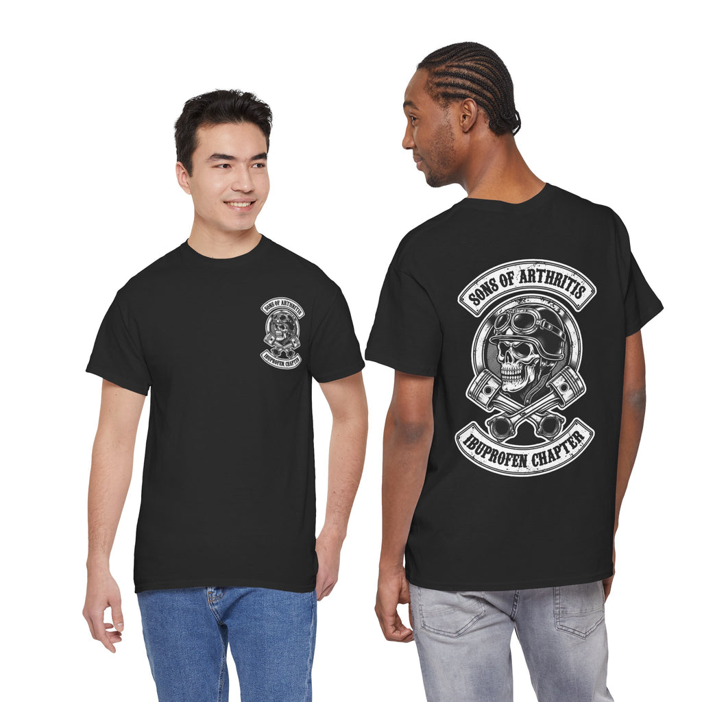 Sons of Arthritis Tee — Humorous Biker Skull "Ibuprofen Chapter" T-Shirt