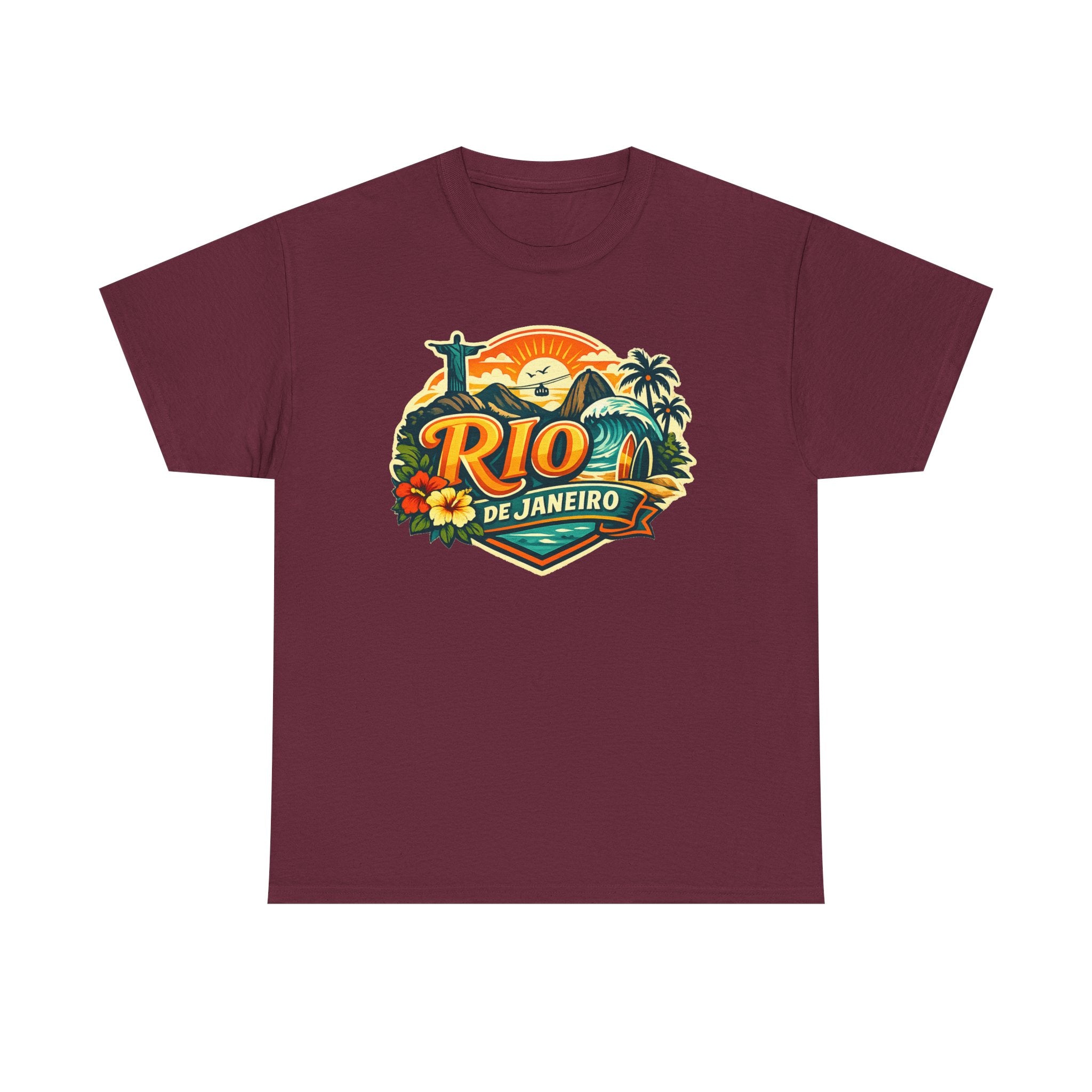 Rio de Janeiro Vintage Travel Tee – Tropical Sunset Beach T‑Shirt