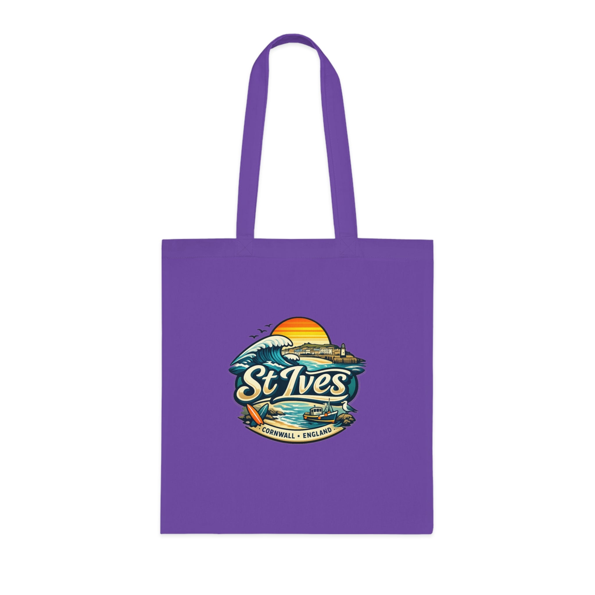 St Ives Beach Tote — Cornwall Surf Sunset Cotton Tote Bag