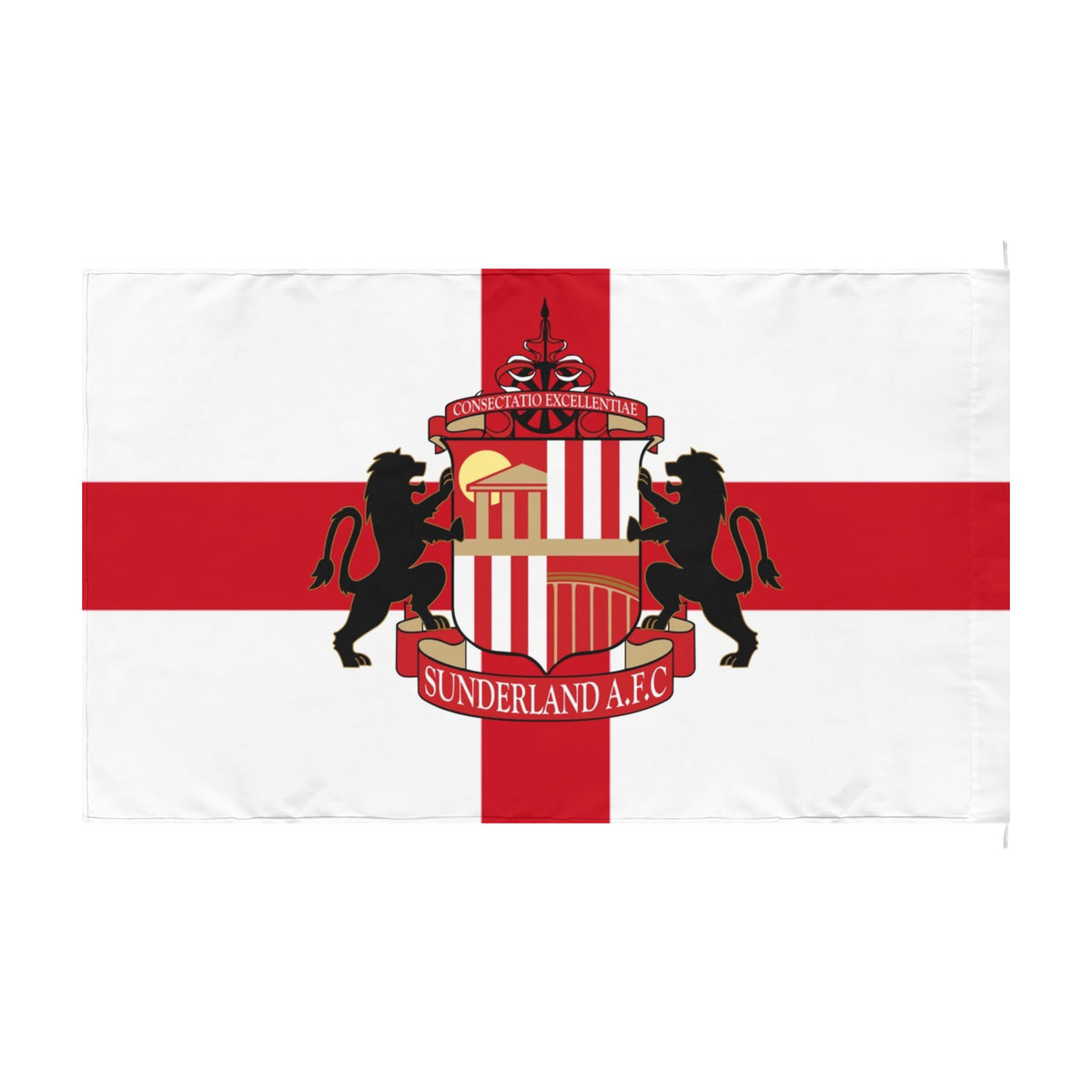 Sunderland A.F.C. Double-Sided Flag — St. George Cross Football Crest