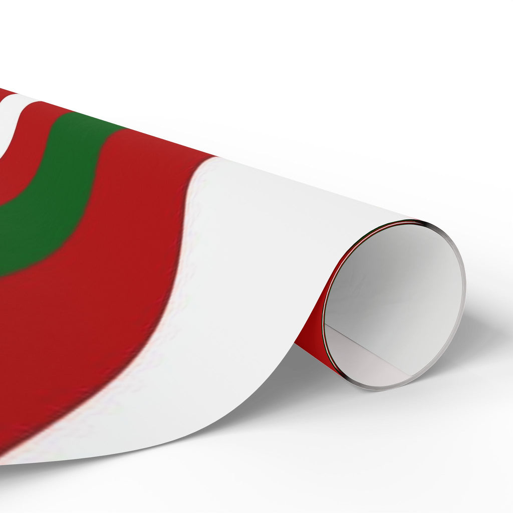 Holiday Candy Cane Stripe Wrapping Paper — Red & Green Christmas Gift Wrap