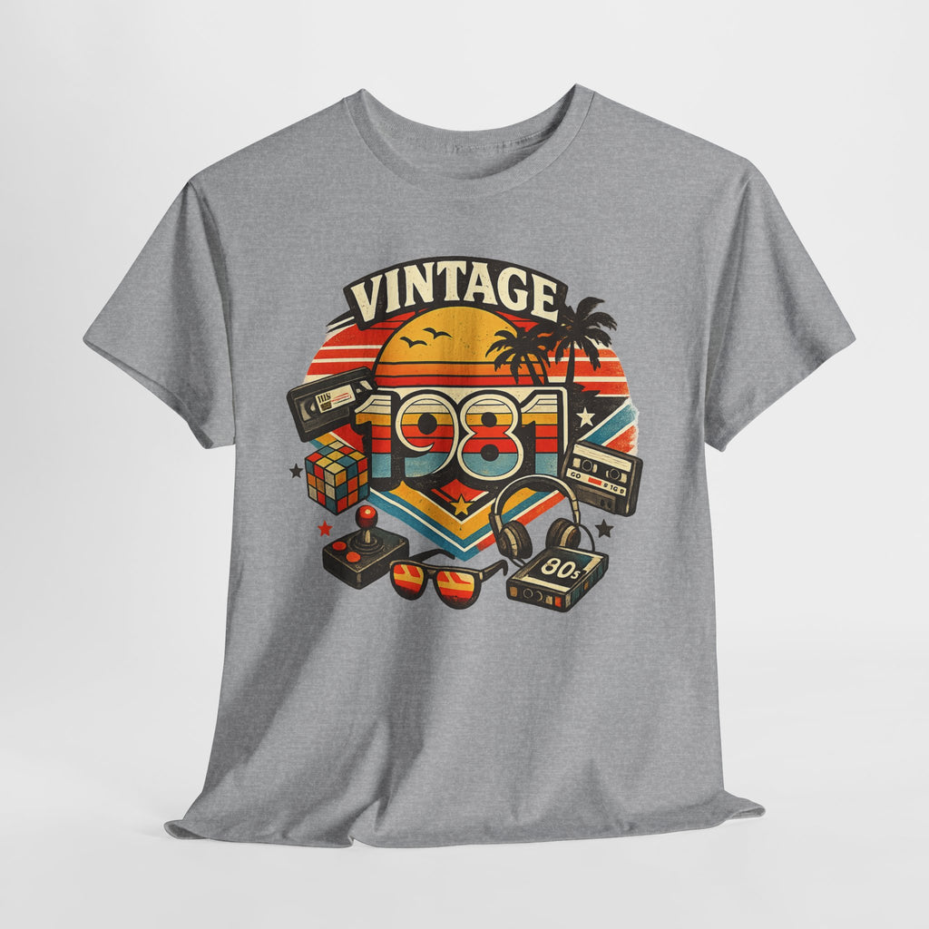 Vintage 1981 Retro Tee — 80s Nostalgia Graphic T-Shirt