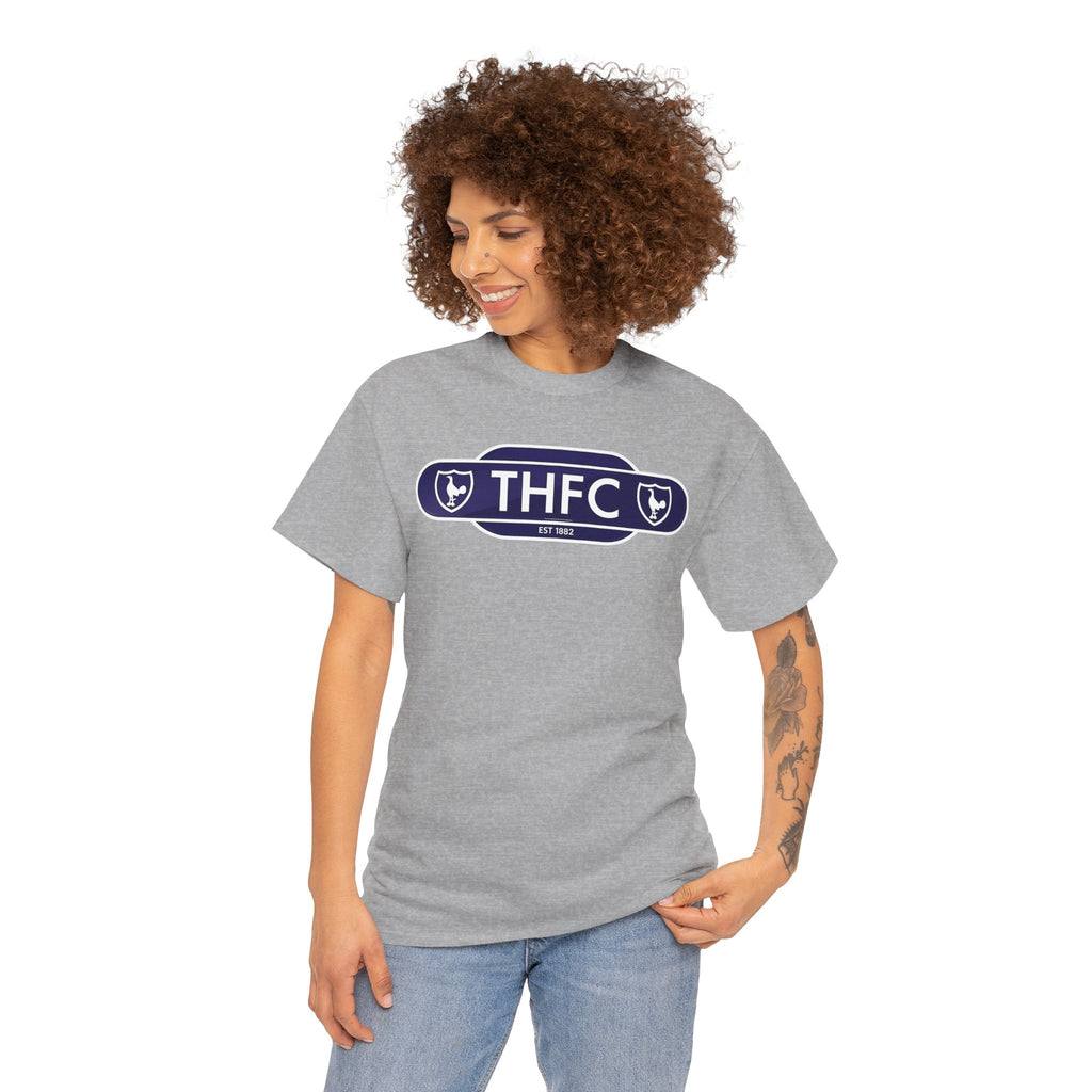 THFC Tottenham Hotspur Railway Sign T‑Shirt — Retro Football Club Tee