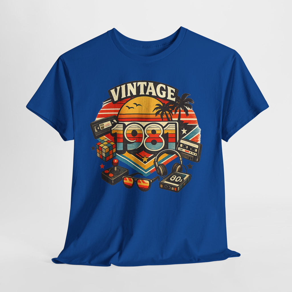 Vintage 1981 Retro Tee — 80s Nostalgia Graphic T-Shirt