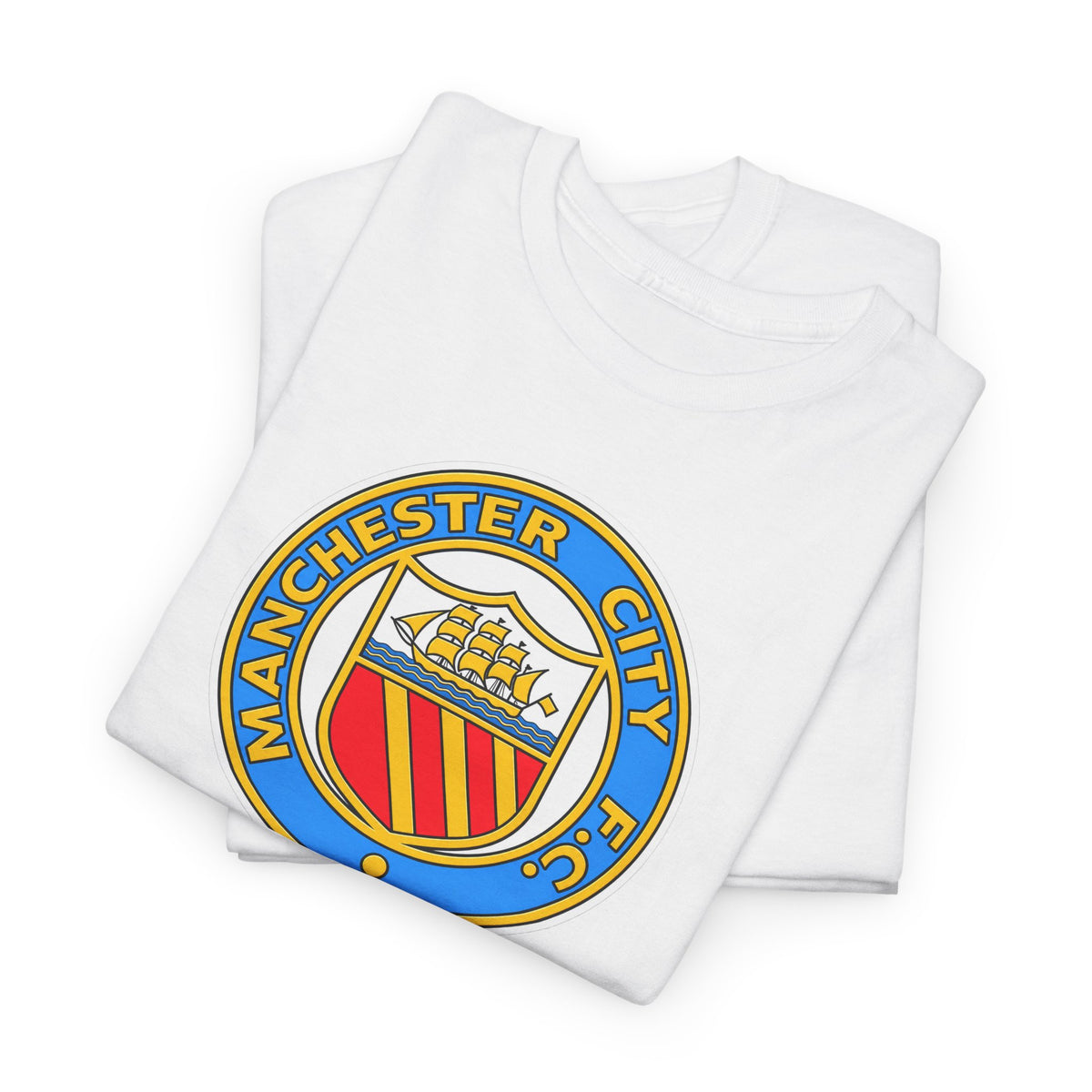 Manchester City Retro Crest Cotton T-Shirt