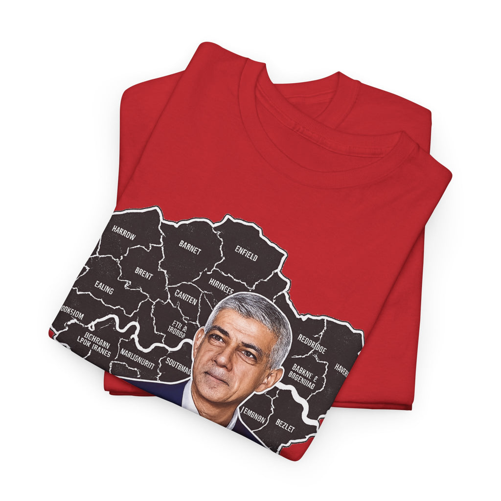 Sadiq Khan Out" Political Protest Tee with Sadiq Khan Graphic T-Shirt