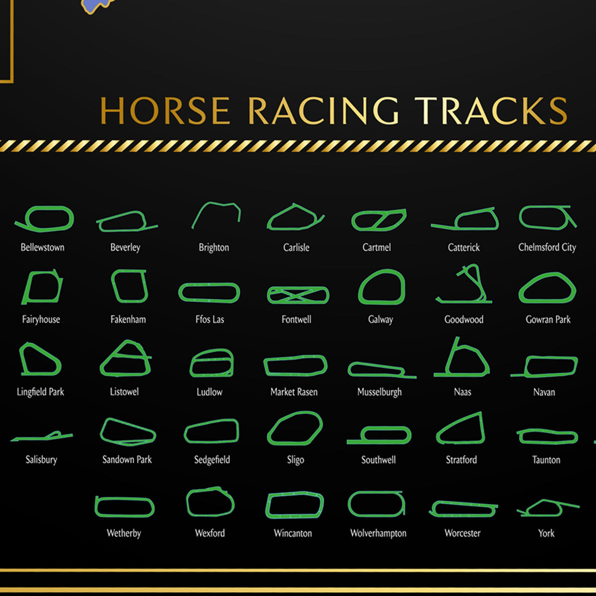 British Isles Horse Racing Map