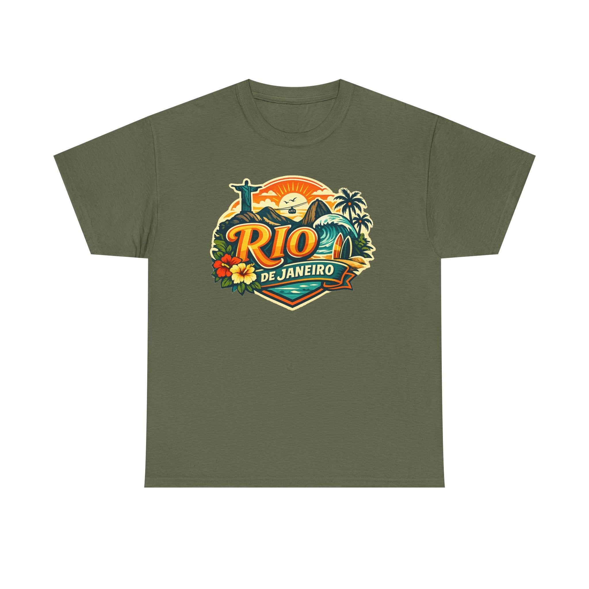 Rio de Janeiro Vintage Travel Tee – Tropical Sunset Beach T‑Shirt