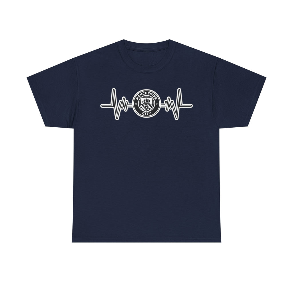 Manchester City Heartbeat Logo T-Shirt — Emergency Medical Services Pulse Tee