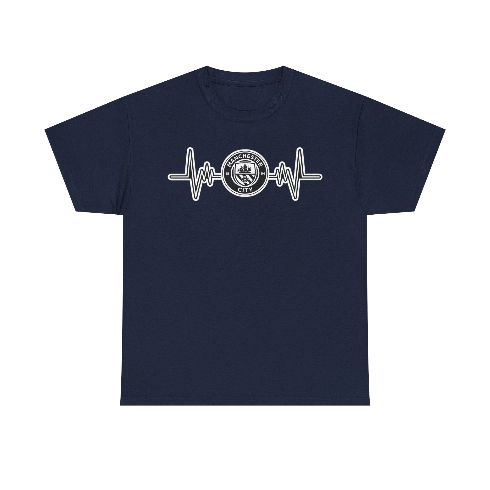 Manchester City Heartbeat Logo T-Shirt — Emergency Medical Services Pulse Tee
