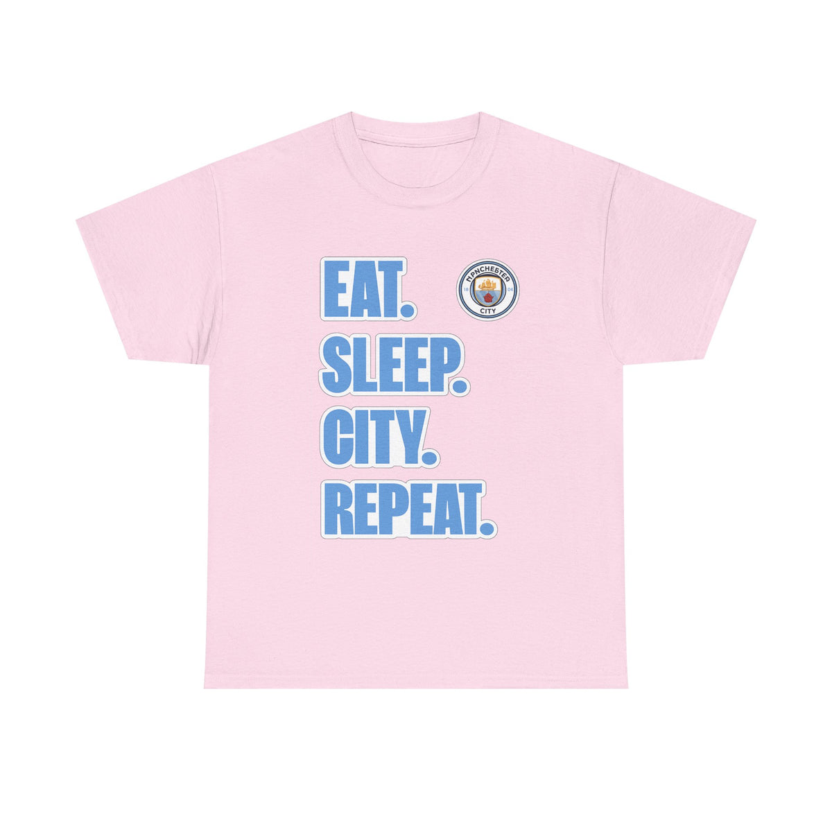 Eat. Sleep. City. Repeat. T‑Shirt — Manchester City Fan Tee