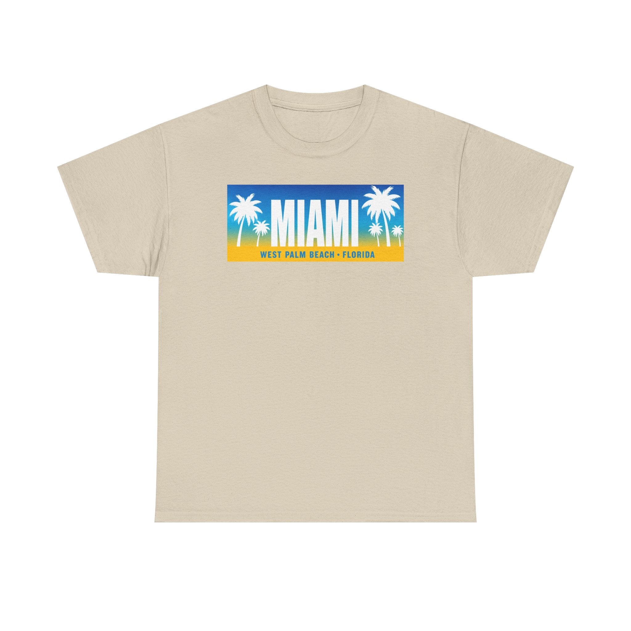 Miami West Palm Beach Vintage Tee — "MIAMI" Beach Palm Trees T‑Shirt