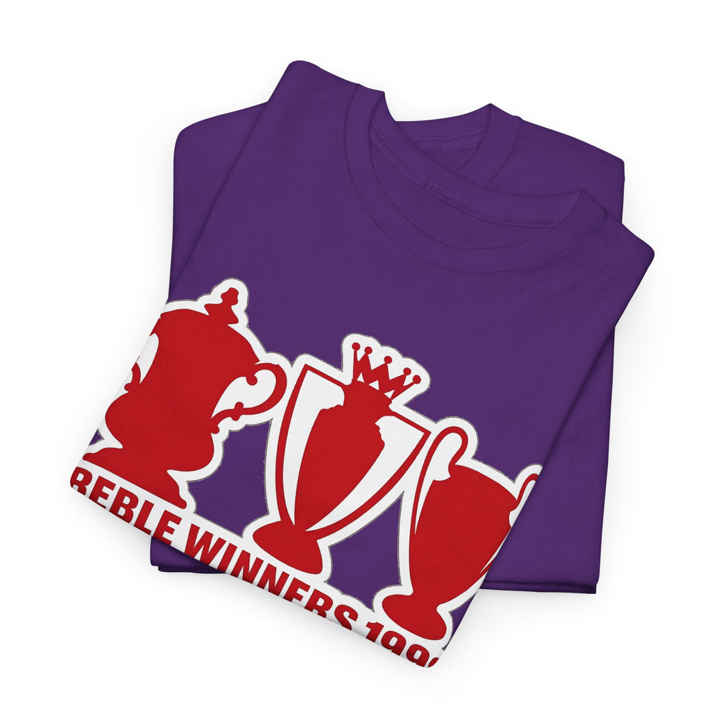 Manchester United Treble Winners 1999 Trophy Graphic Cotton T-Shirt