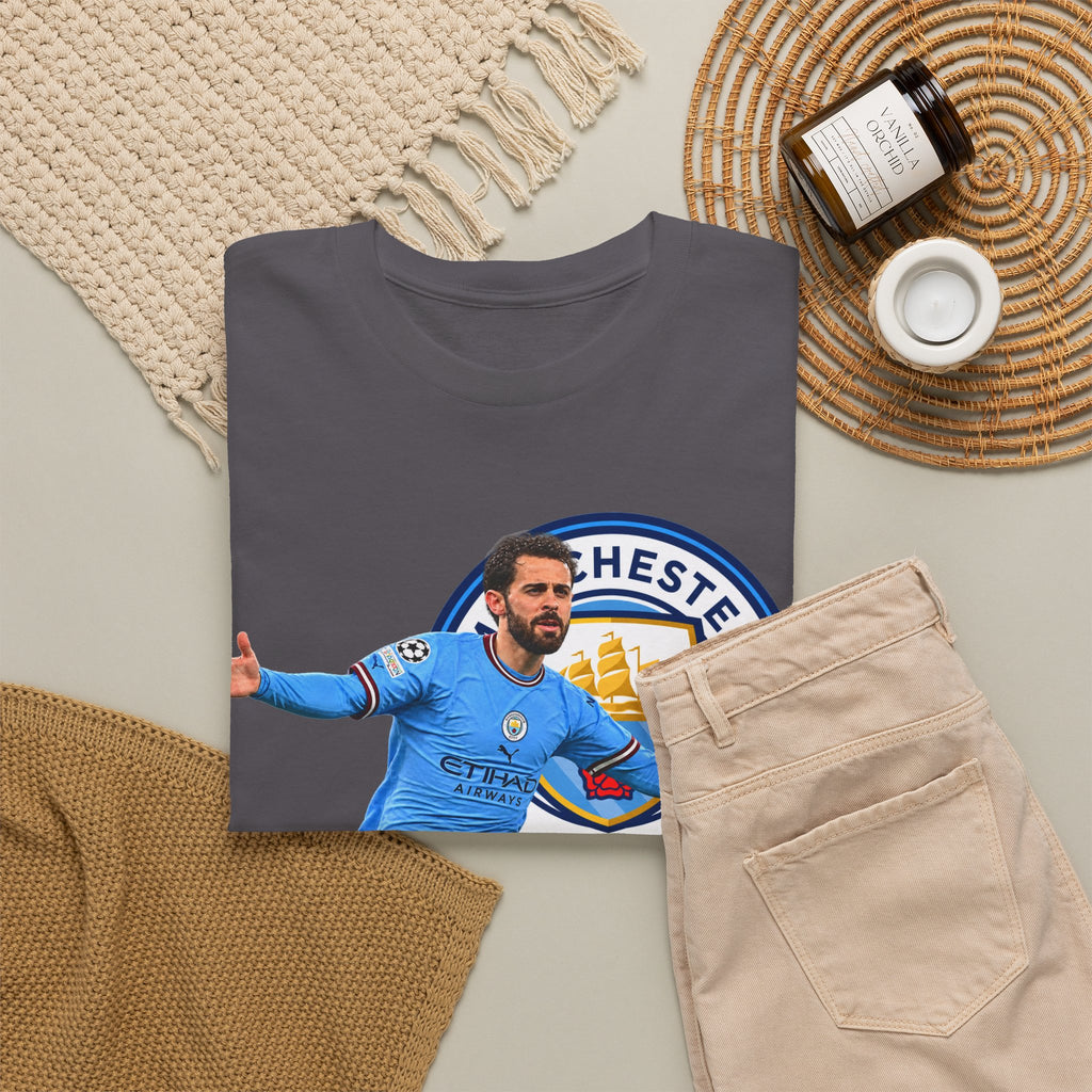 Bernardo Silva Manchester City Football Club Graphic Tee — Celebratory Player Design