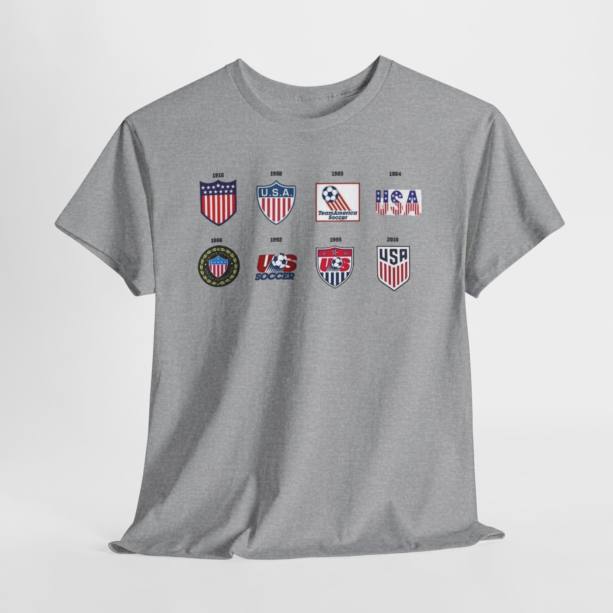 USA Soccer Logos Graphic Tee — Retro American Soccer Logo T‑Shirt