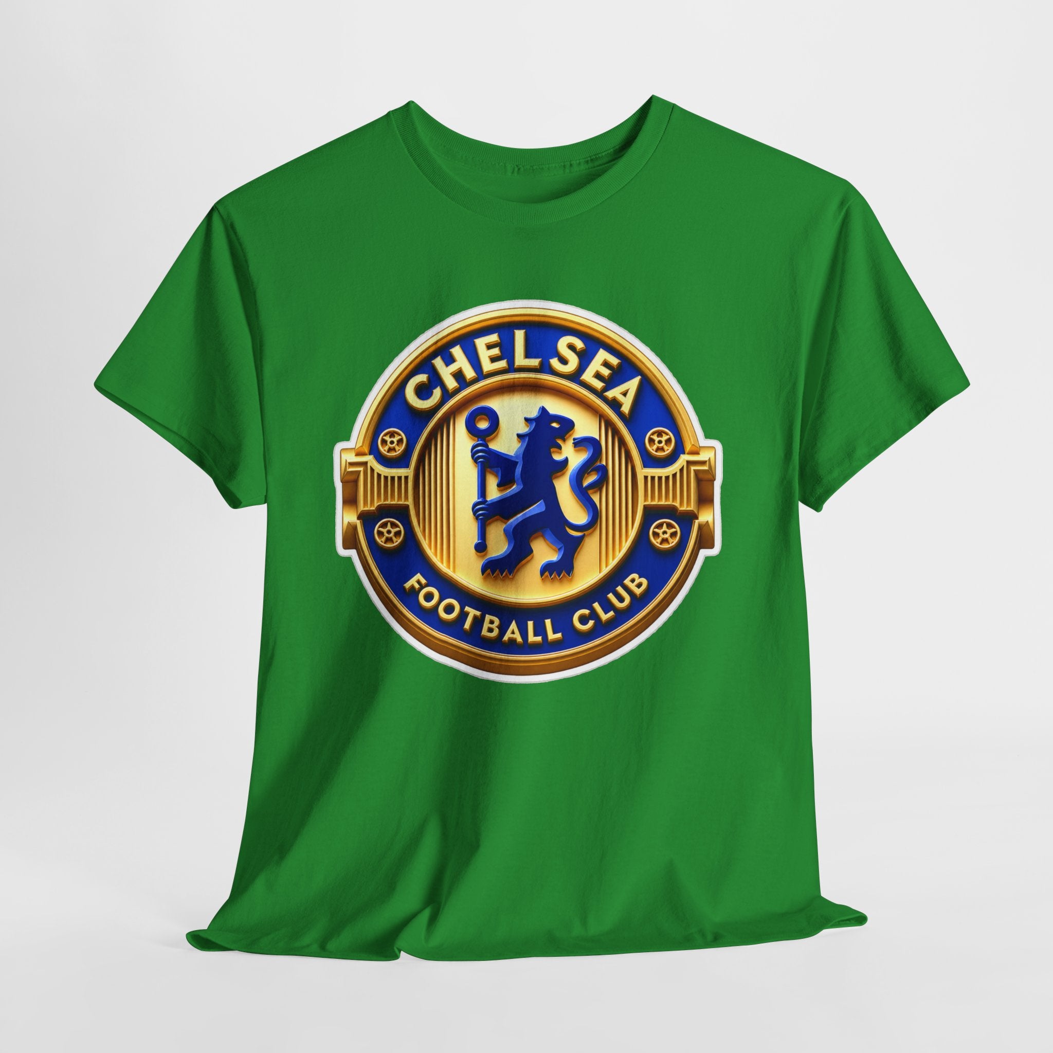 Chelsea Football Club Crest Tee — Retro Blue & Gold Soccer Emblem T-Shirt