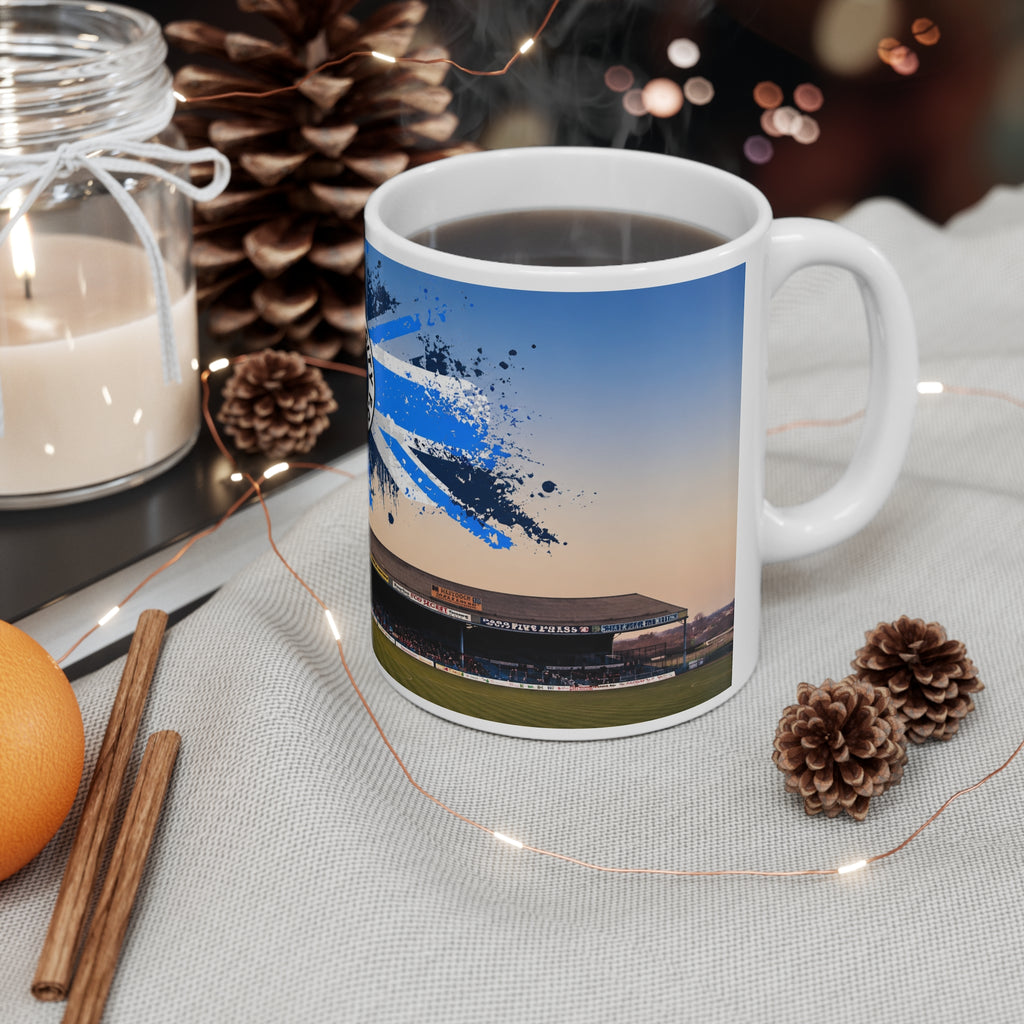 Manchester City Maine Road Kippax Stand Ceramic Coffee Mug — Stadium Panorama & Crest, 11oz/15oz