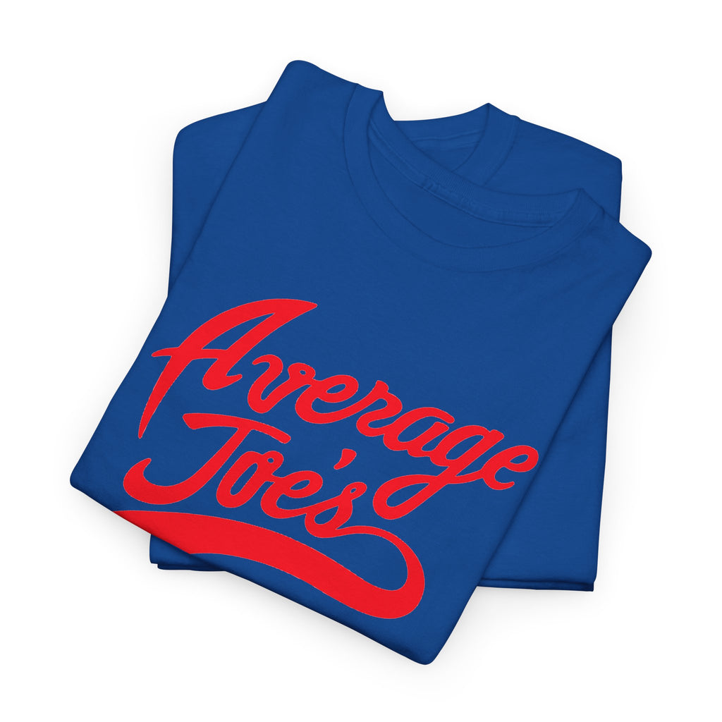 Average Joe's Graphic Tee — Retro Script White T-Shirt