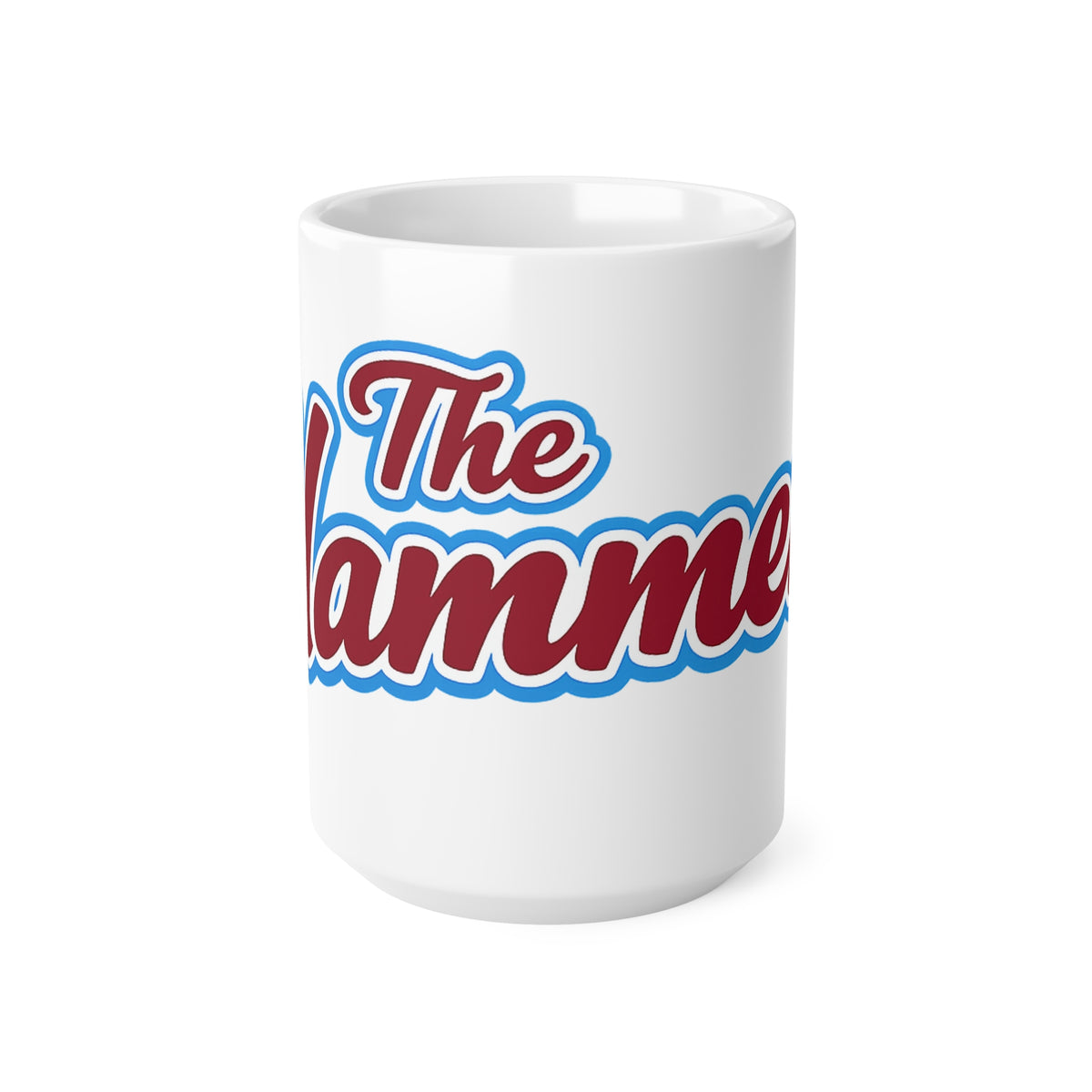 West Ham United The Hammers Ceramic Coffee Mug — Retro Script 11oz & 15oz