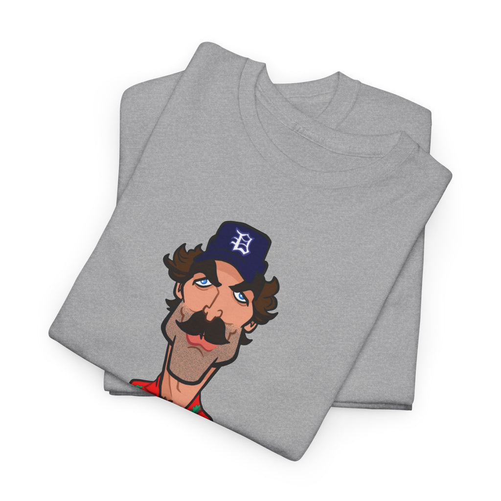 Magnum PI Retro Caricature T-Shirt — Retro Mustache Hat Portrait Tee