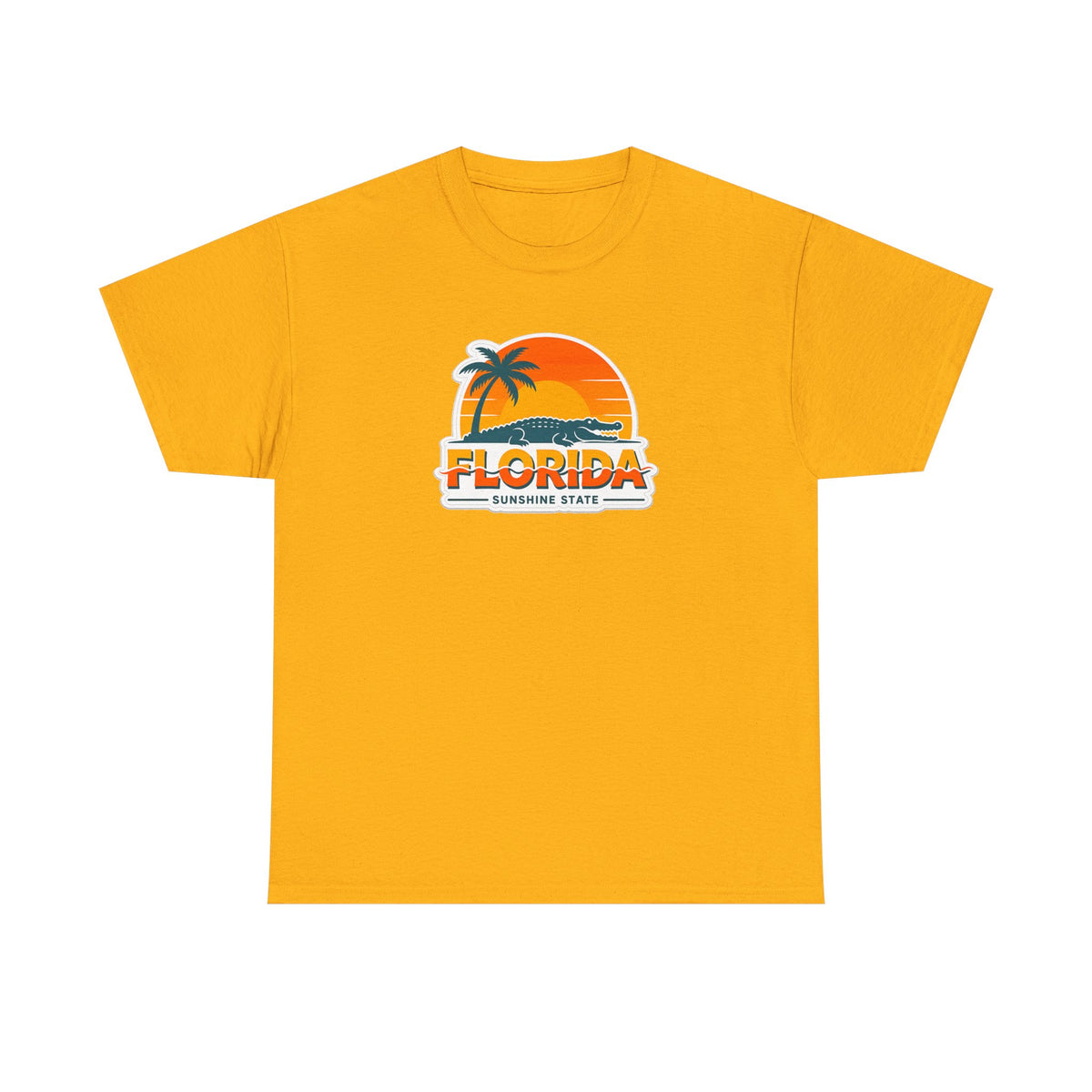 Florida Sunshine State T-Shirt — Retro Palm Sunset Graphic Tee