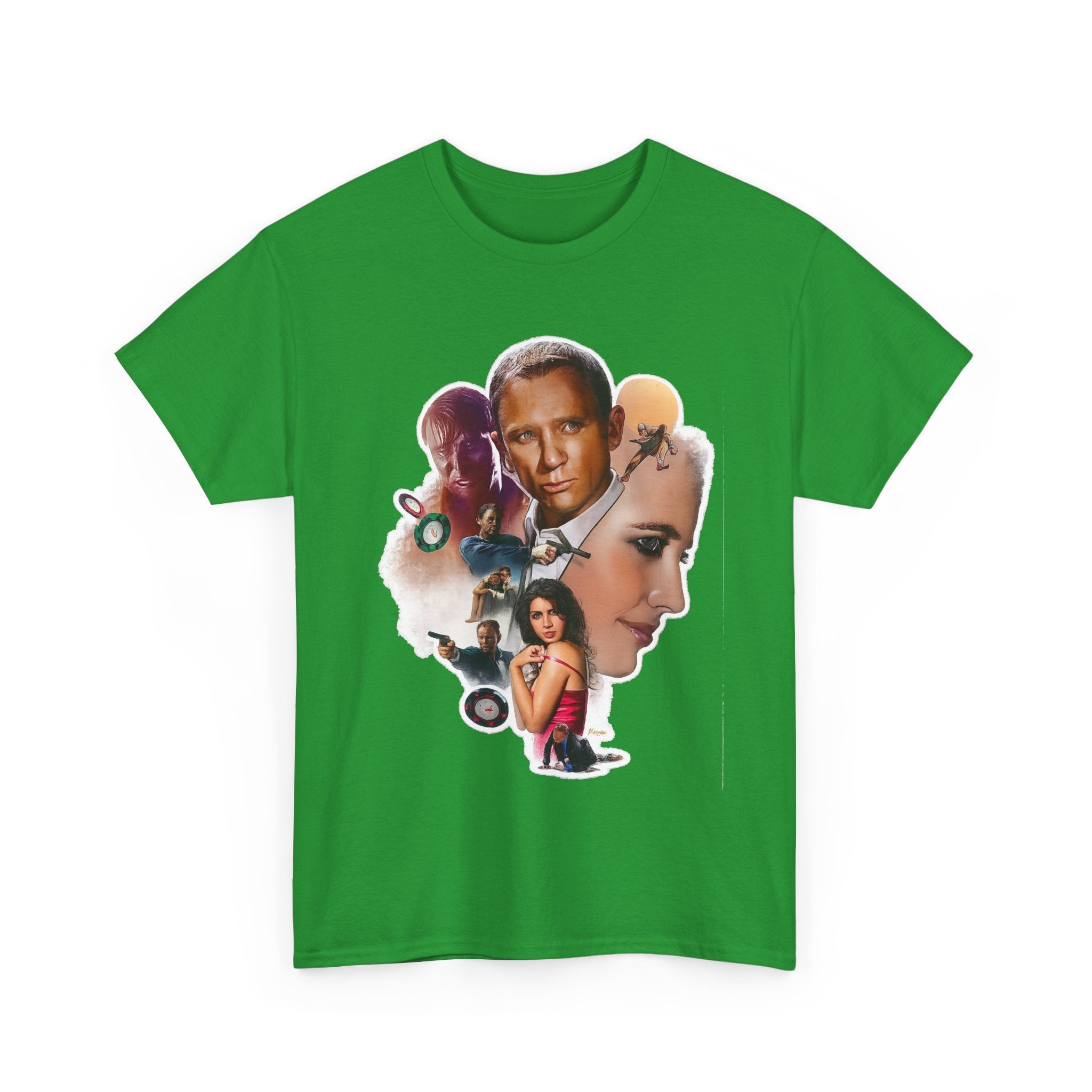 Jame Bond Movie Collage T‑Shirt — Vintage Film Noir Portrait Tee