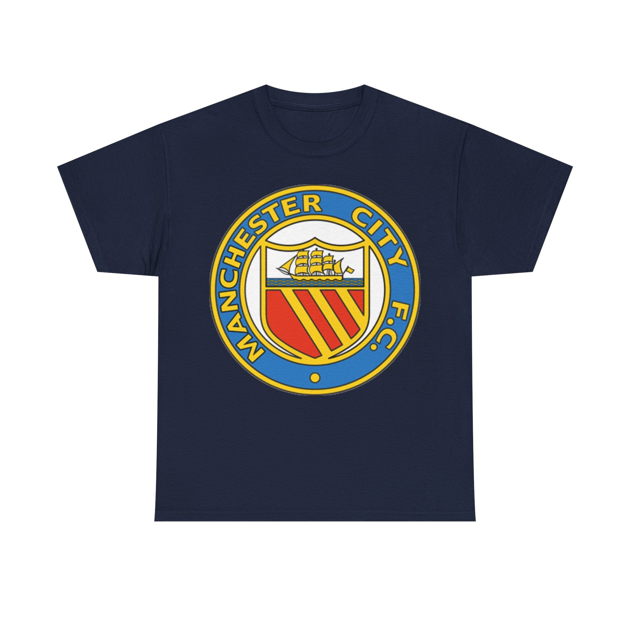Manchester City Football Club Retro Crest T-Shirt - Retro Soccer Fan Tee