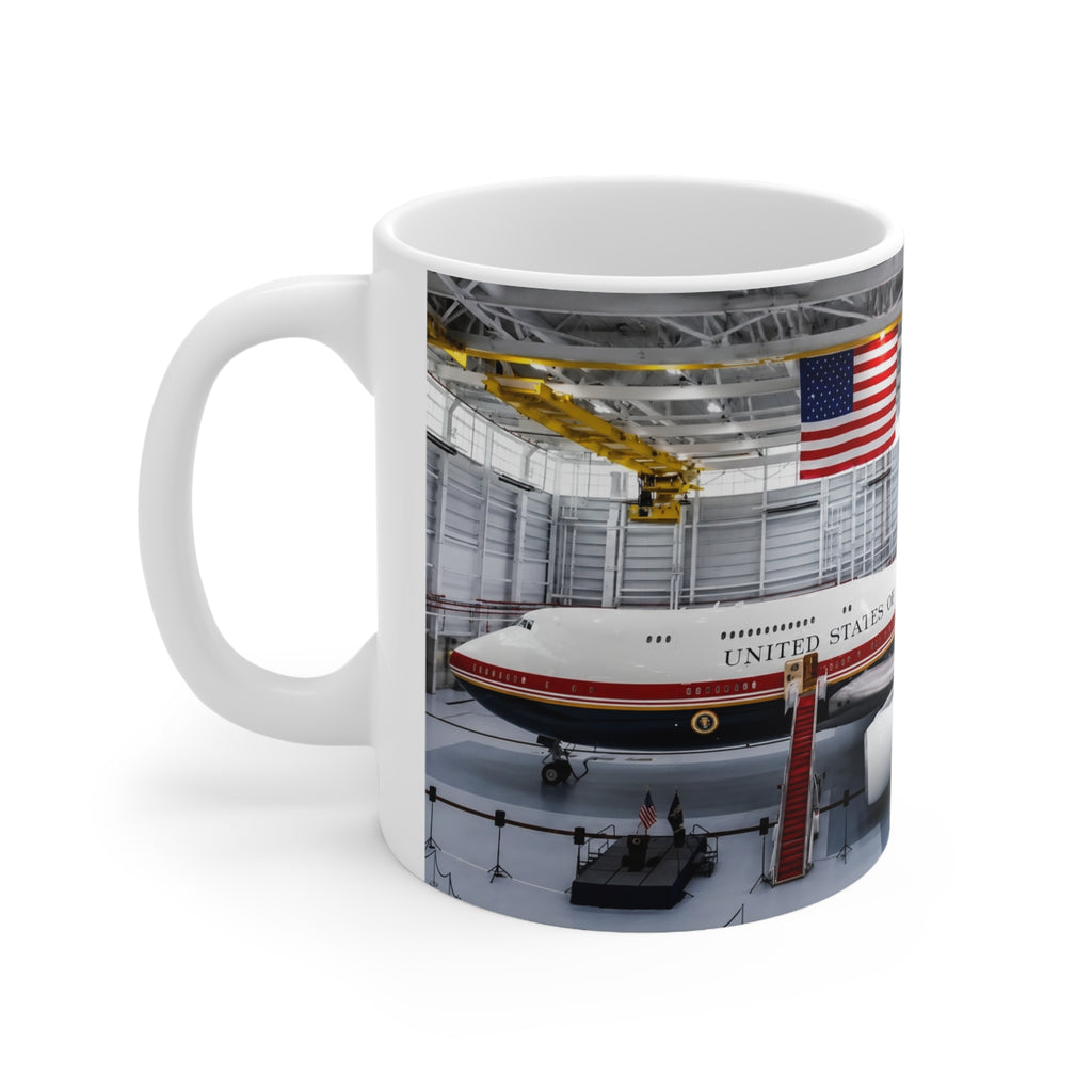 New Air Force One Coffee Mug — USA Flag Air Force One Ceramic Cup (11oz/15oz)