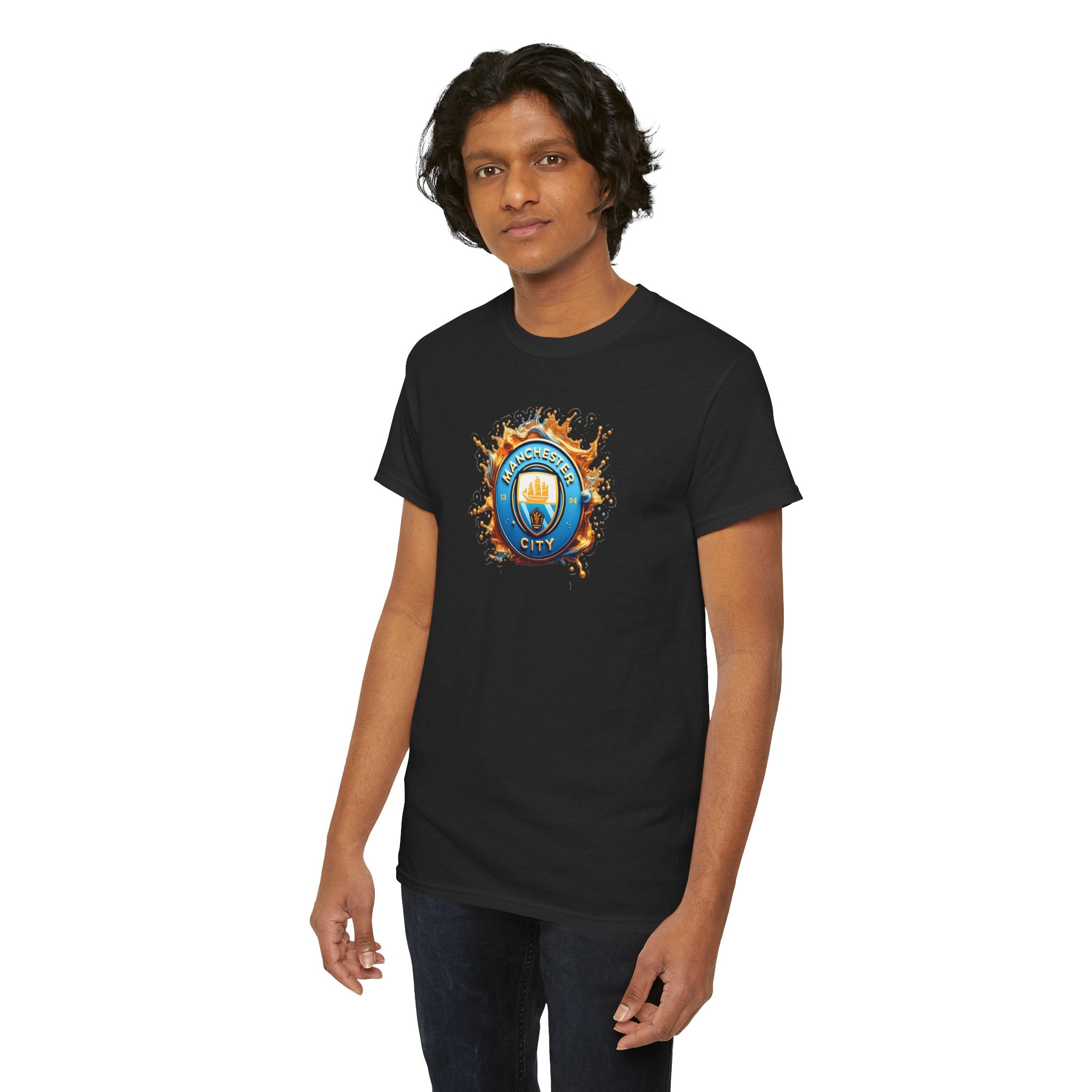 Manchester City T-Shirt – 'Eat. Sleep. City. Repeat.' Football Fan Tee