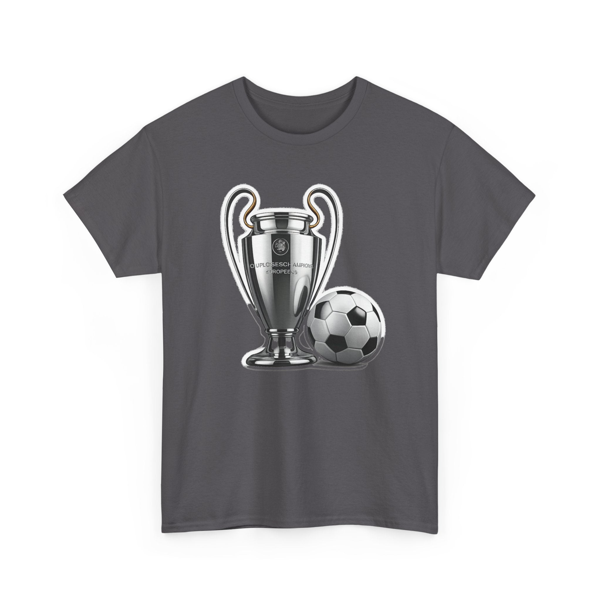 European Cup / Champions League Trophy & Ball Graphic Cotton T-Shirt