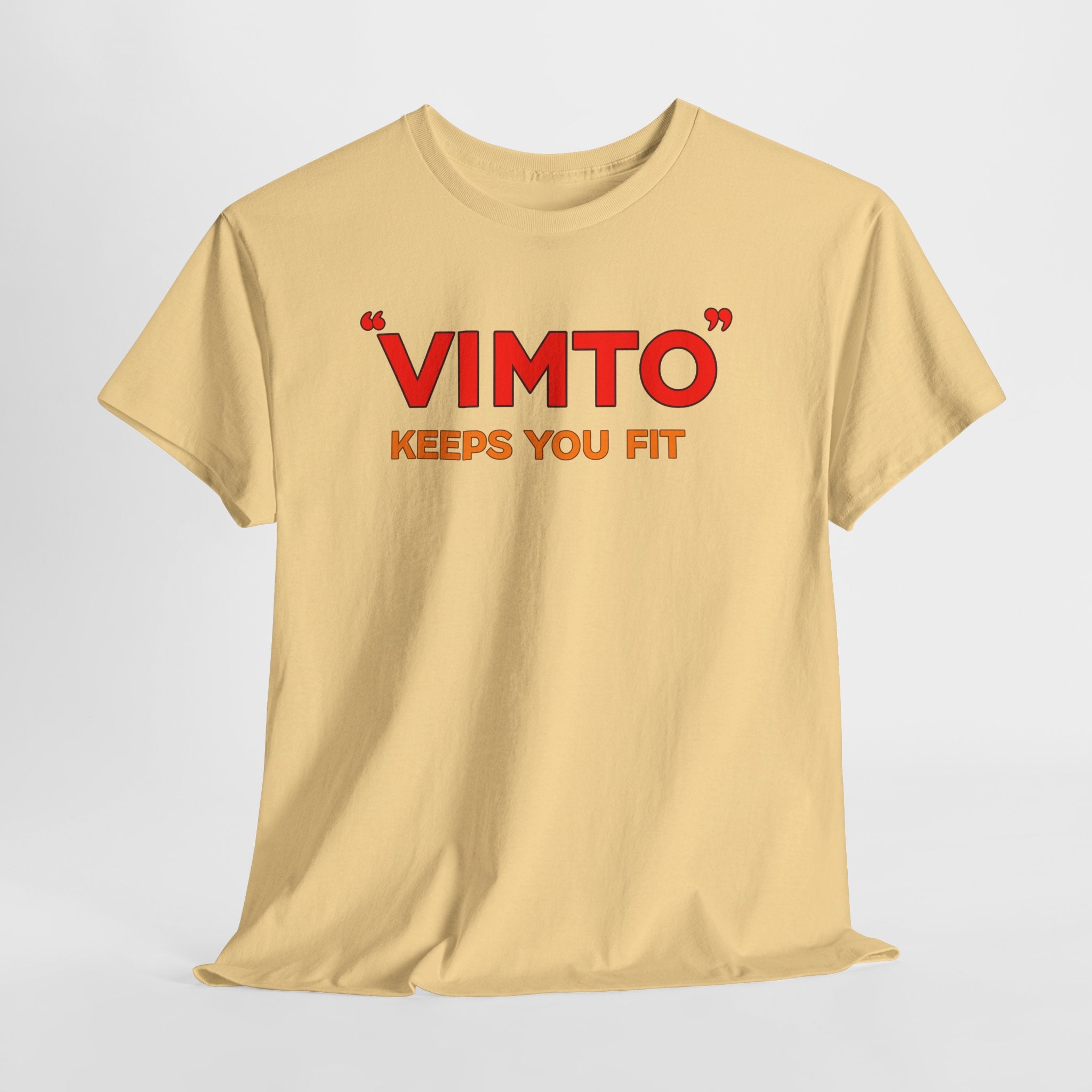 VIMTO "Keeps You Fit" Graphic Tee — Retro Beverage Logo T-Shirt