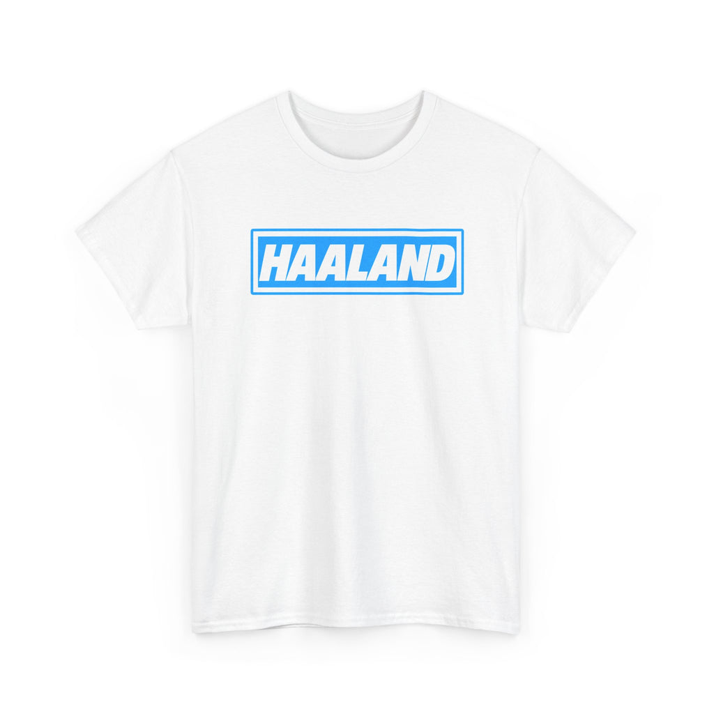 Haaland Box Logo Tee — Soccer Fan Jersey Style Shirt
