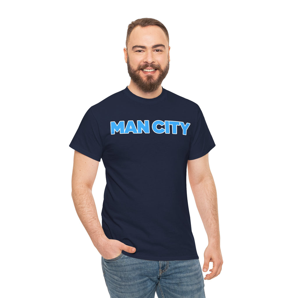 Man City Cotton T‑Shirt — Minimal Football Fan Tee
