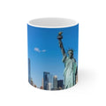 New York Skyline Ceramic Mug – Statue of Liberty & One World Trade Center, 11oz/15oz