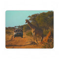 Safari Giraffe PU Leather Mouse Mat – Wildlife Desk Pad for Nature Lovers