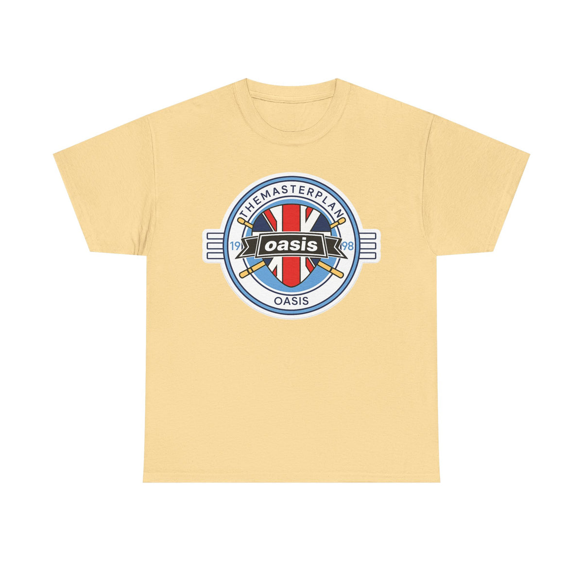 Oasis Union Jack Band Tee – Retro Rock Logo T-Shirt