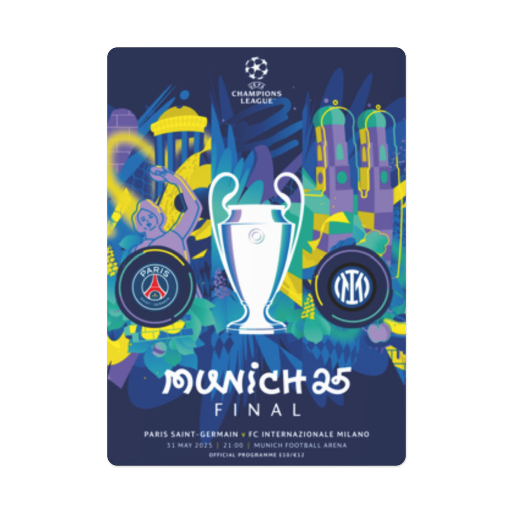 2025 Champions League Final Programme Cover Inspired Playing / Poker Cards