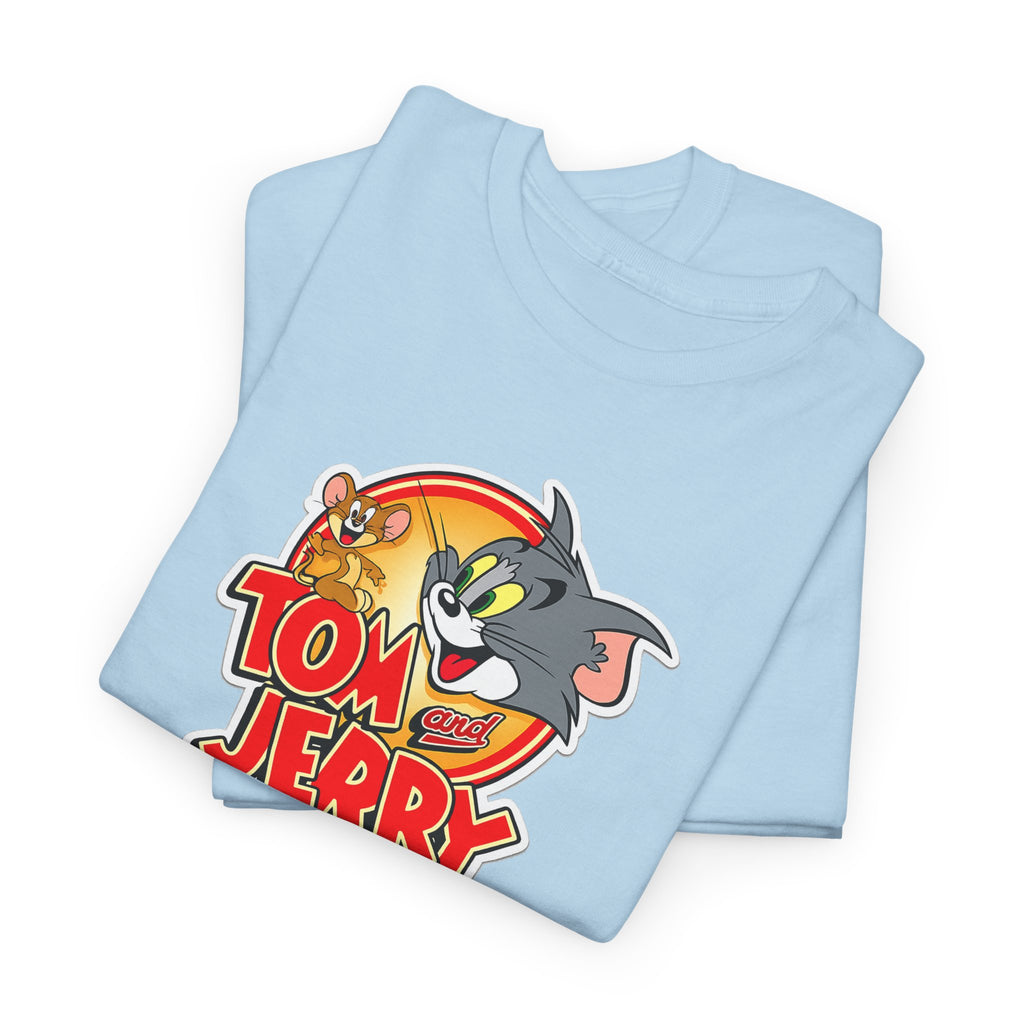 Tom & Jerry Retro Logo Cotton Tee — Classic Cartoon Graphic T-Shirt