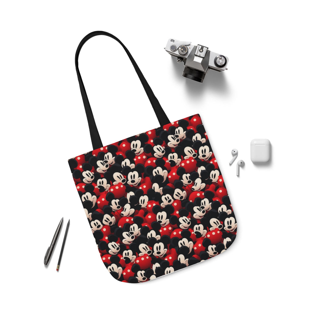 Mickey Mouse Canvas Tote — Retro Cartoon Character Allover Print