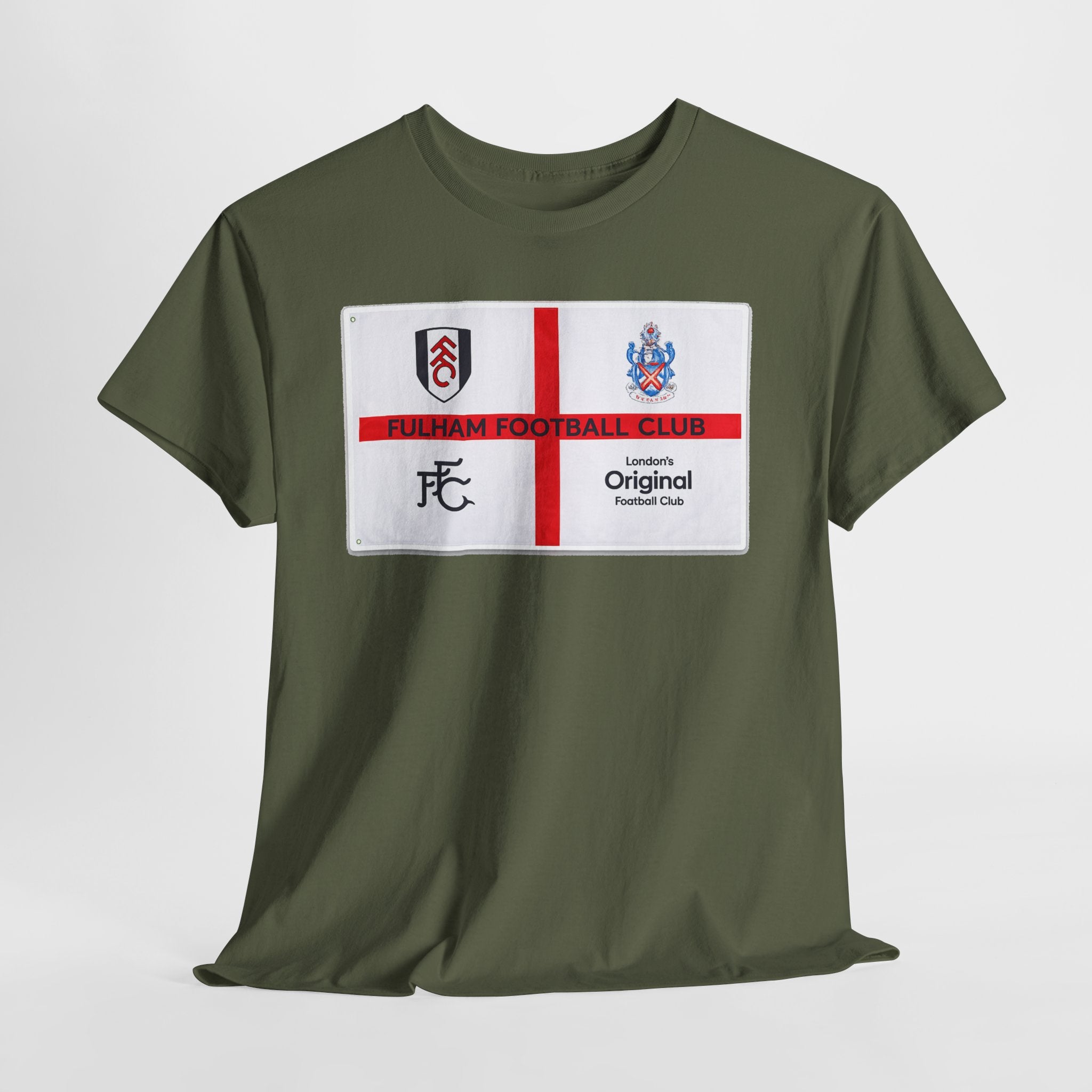 Fulham Football Club Crest Tee — St George’s Cross Football Shirt