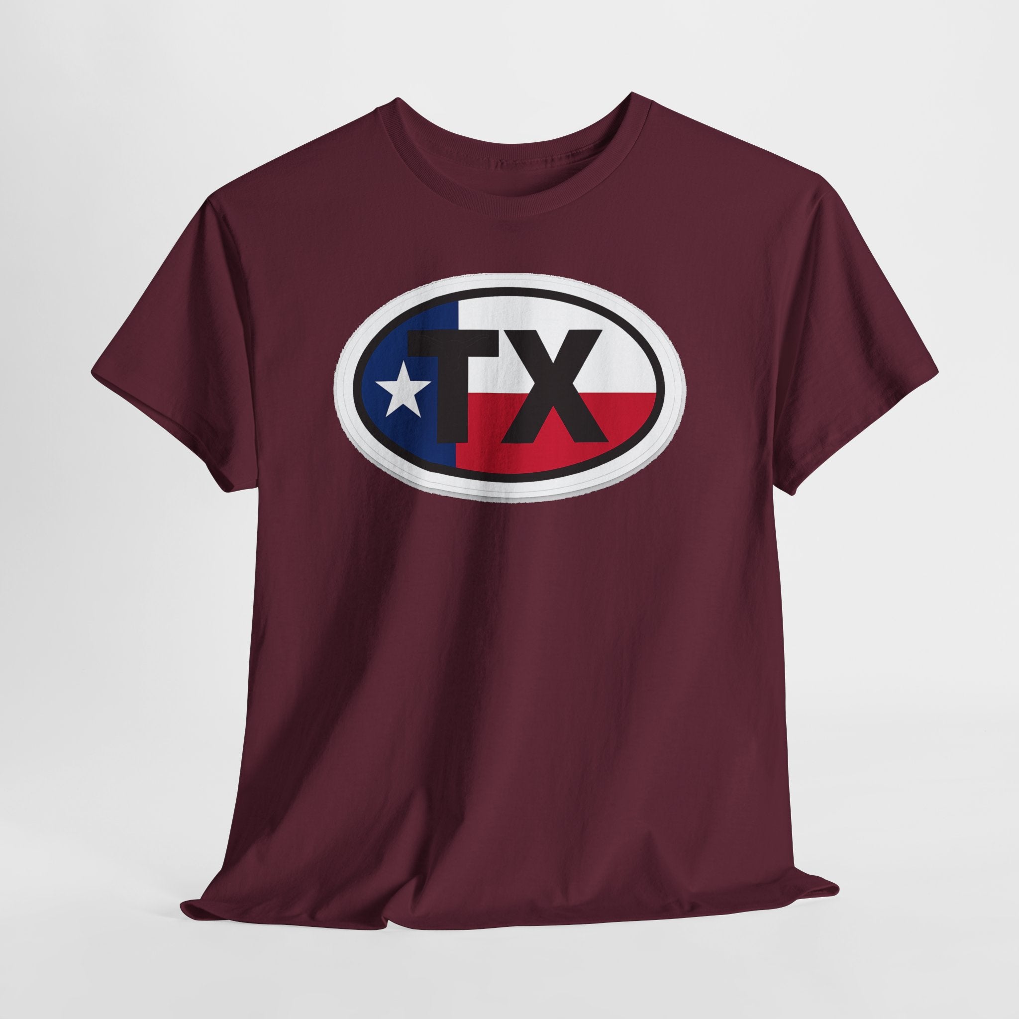 Texas Flag TX Oval T-Shirt — Patriotic Lone Star Tee