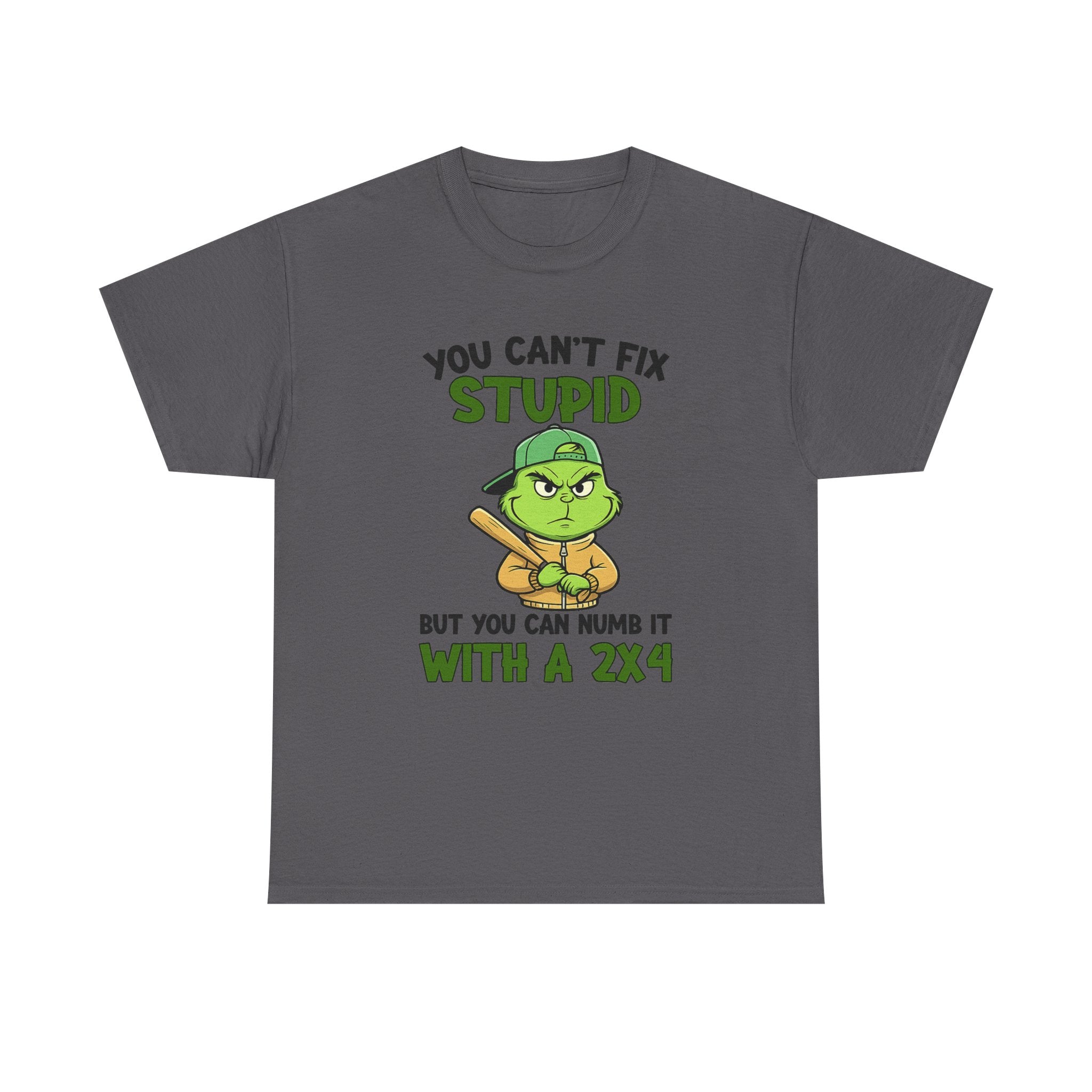 Funny Carpenter T‑Shirt — "You Can't Fix Stupid But You Can Numb It With a 2x4"