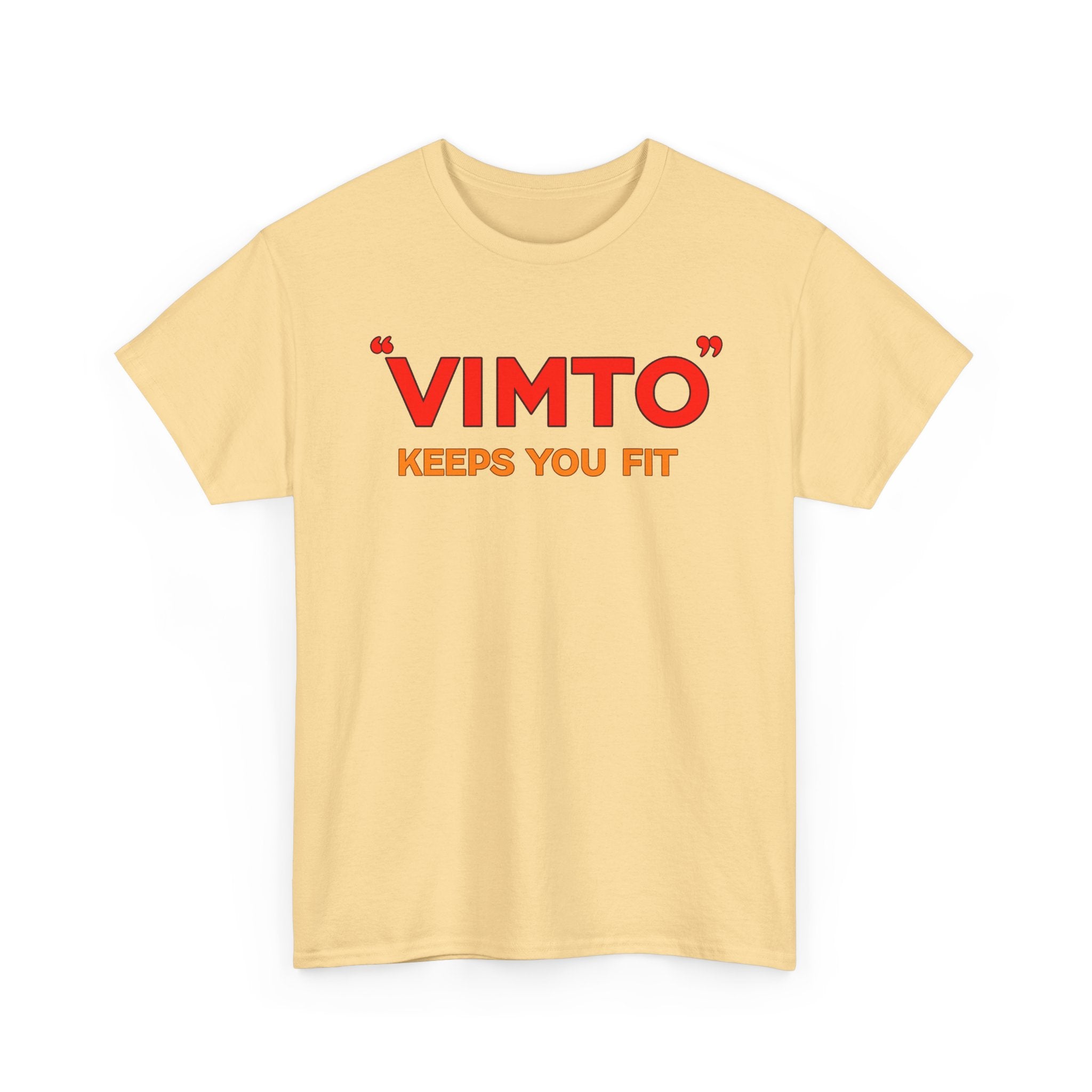VIMTO "Keeps You Fit" Graphic Tee — Retro Beverage Logo T-Shirt