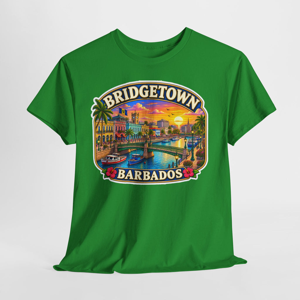 Bridgetown Barbados Vintage Sunset Tee — Caribbean Travel Souvenir T-Shirt