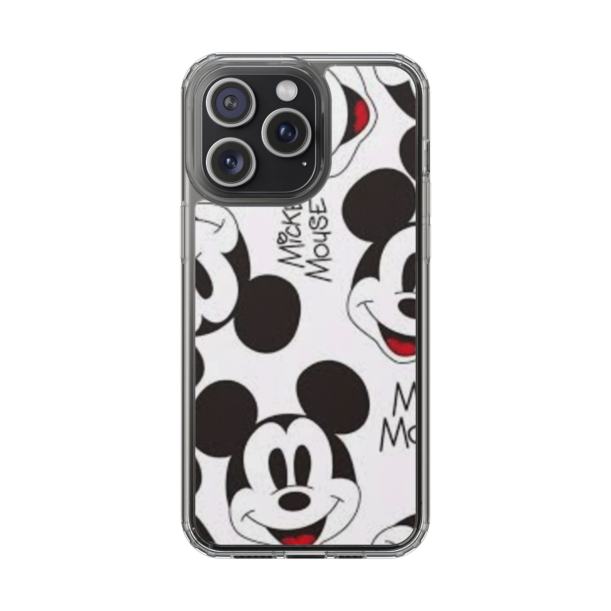 Mickey Mouse Clear Phone Case – Retro Cartoon Pattern Clear Case